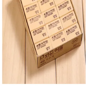 Zachte 4B gummetjes in doos voor schetsen en tekenen, professioneel kunstenaarsstationery.