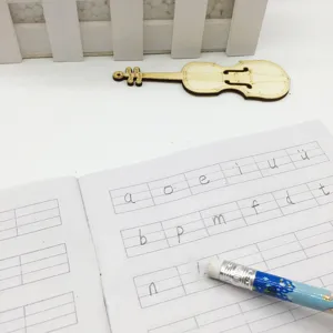 Wooden pencil with eraser detail shot, student stationery and writing tool closeup.
