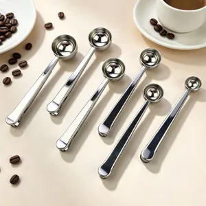 Stainless Steel Measuring Spoon Clip Coffee Powder Milk Powder Sealing Clip Kitchen Baking Measuring Tool