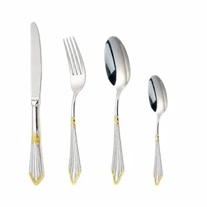 Ensemble de couverts de table occidentaux en acier inoxydable taille et poids spécification
