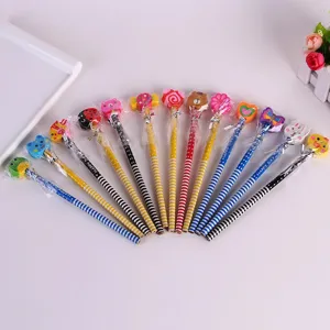 Matita In Legno Per Bambini Con Gomma In Alto Carino Animale Floreale Matite HB Per Studenti Regalo Di Cancelleria Scolastica