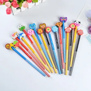 Matite in legno con gomma a forma di animale per bambini, perfette per la scuola e regali.
