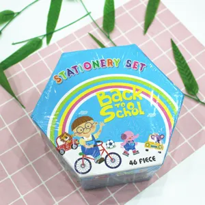 46-piece children's stationery set, watercolor pens and painting tools for school art and gifts.