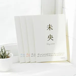 A5 Softcover Notizbuch süße Studenten Schreibwaren minimalistisches Tagebuch Übungsheft 4 Stk