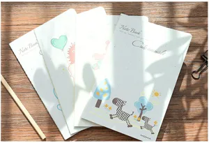 Niedliches Tierdesign Studenten Notizbuch Set, ideal fuer taegliches Tagebuch und Notizen.