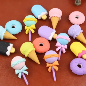 Leuke dessert gevormde gummetjes set kleurrijke donut ijsje studenten cadeautje kantoor