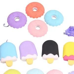 Schattige dessert gum set, creatieve donut en ijsjes rubber voor studenten en schoolcadeaus.