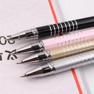 High-end metal 0.5mm gel pen set, creative office signature pen with smooth refill for students.