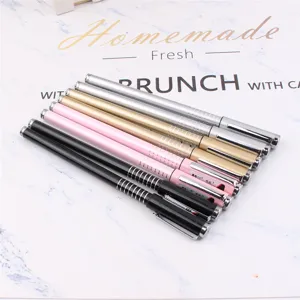 Metal gel pen set 0.5mm black ink signature pens smooth writing office and school stationery