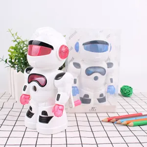 Creatieve robot handmatige puntenslijper voor kinderen schattige bureau briefpapier