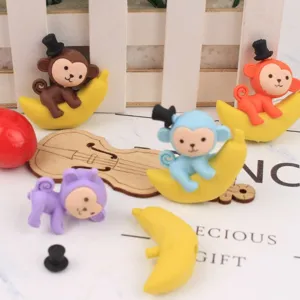 Süßes Affen und Banane Radierer Set kreative Schüler Schreibwaren Spielzeug Geschenk