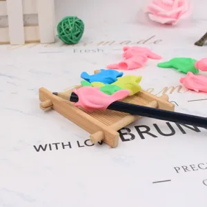 Cute fish silicone pencil grip writing posture corrector for kids school stationery