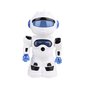 Creatieve wit blauwe robot puntenslijper voor kinderen, handig kantoor briefpapier hulpmiddel.