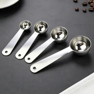304 Stainless Steel Measuring Spoon Single Head Powder Scooping Spoon For Kitchen Baking Coffee Beans And Flour