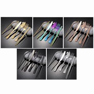 Portable stainless steel cutlery set with travel case, reusable fork spoon knife chopsticks straw.