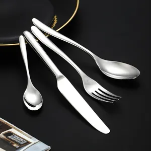 Premium 304 stainless steel flatware set cutlery four-piece for elegant western dining table