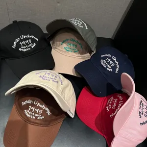Unisex Cotton Baseball Cap Letter Embroidered Adjustable Dad Hat Casual Outdoor Sports Sun Protection Hip Hop Cap