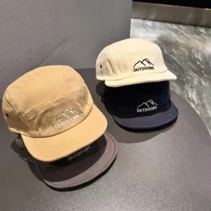 Hochwertige japanische Baseballkappe mit kurzer Krempe, 5-Panel Outdoor Hut Herren