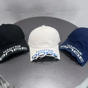 Berretto da baseball ricamato e logoro per uomo e donna, cappello sportivo da esterno.