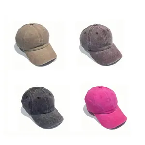 Unisex Vintage Washed Cotton Baseball Cap Distressed Outdoor Sun Protection Adjustable Dad Hat