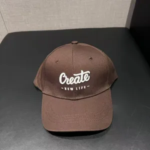 Brown baseball cap for women men versatile embroidered letter casual sun shade adjustable hat
