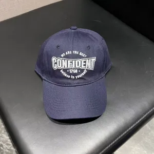 Navy blue baseball cap for men and women, stylish embroidered casual hat for spring summer.