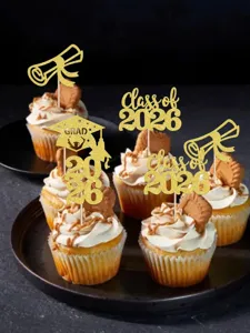 Abschluss Cupcake Topper Glitzer 2026 Klasse Graduation Party Kuchen Dekoration 12 Stk