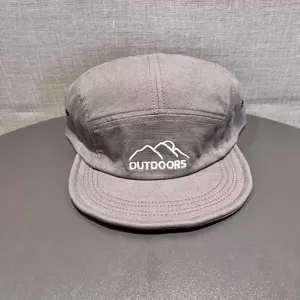 Hochwertige japanische Baseballcap mit kurzem Schirm graue 5-Panel Outdoor Sonnenkappe Herren