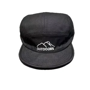 Hochwertige japanische kurze Kappe 5-Panel Baseball Cap schwarzer Outdoor Sonnenhut Herren