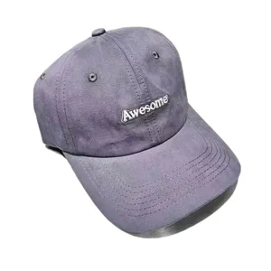 Stylish embroidered letter baseball cap for women, candy color sun hat for large head wear.