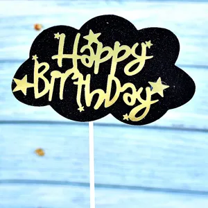 Wolkenform Geburtstag Torte Topper Happy Birthday Kuchen Einsatz Partybedarf