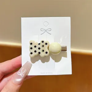 Korean polka dot hair clip cute duckbill hairpin sweet side bangs clip daily hair accessories
