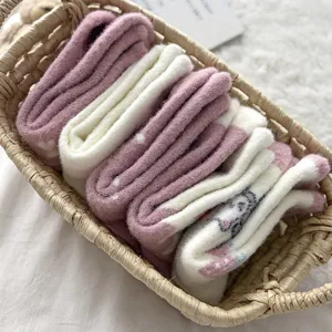Calzini invernali caldi e soffici in peluche per donna, simpatici e morbidi set.