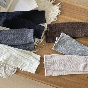 Knitted stirrup leg warmers women autumn winter long stacked socks casual fashion