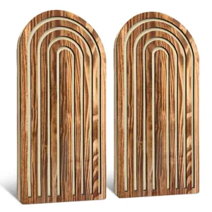 Hölzernes Bogen Wanddekor Regal, rustikales minimalistisches Schlafzimmer Deko Objekt.