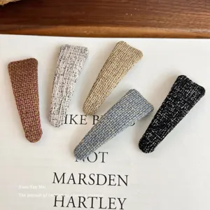 Lot de 5 pinces à cheveux en tweed vintage élégantes pinces latérales tissées pour femmes