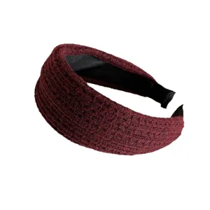 Herbst Strick breites Stirnband für Damen, kuscheliger Plüsch Garn Haarreif für schicke Looks.