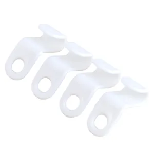 Weisse Kunststoff Kleiderbuegel Verbindungskaemme platzsparender Schrank Organizer 4Stk
