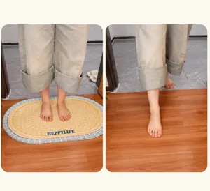 Ins style bathroom floor mat absorbent quick drying non slip toilet rug for home decor