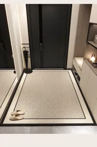 Modern luxury loop pile floor mat for home entrance, anti-slip dust-proof indoor door mat.