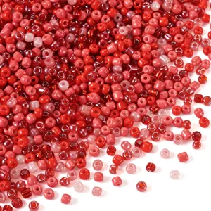 Red pink glass seed beads 4mm bulk for DIY handmade bracelets necklaces craft supplies