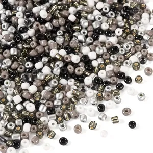 Colorful 4mm glass seed beads mix bulk for DIY handmade bracelets necklaces jewelry making