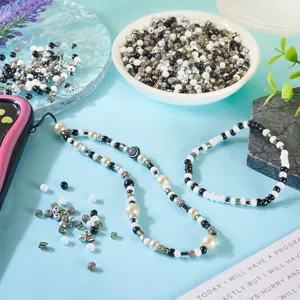 DIY glass seed beads tube beads mixed color handmade jewelry making bracelet necklace set