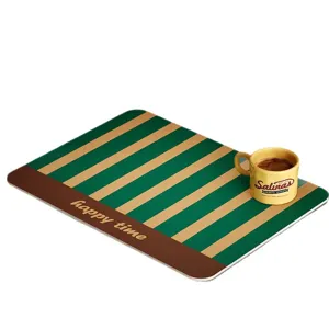 American retro kitchen drainage pad, stain-resistant leather placemat, non-slip mat for table.
