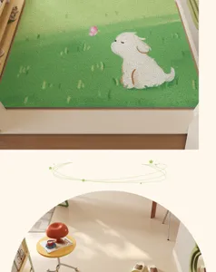 Süße Cartoon-Hunde-Fußmatte für den Flur, strapazierfähige rutschfeste Schmutzfangmatte für zu Hause.