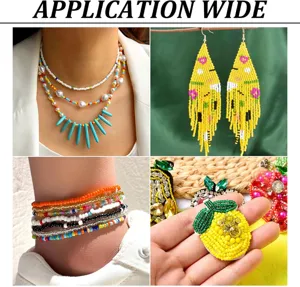 Colorful 4mm glass seed beads handmade jewelry DIY multi-layer necklaces bracelets earrings.