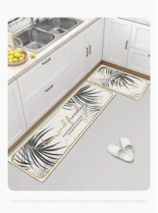 Amerikaanse retro keuken vloermat set antislip waterdichte PVC lange loper voor thuis