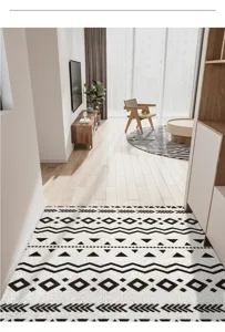 Nordic minimalist entrance PVC door mat, wear-resistant, anti-slip doormat for home.