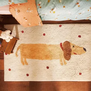 Thickened Imitation Cashmere Kids Room Rug Cute Cartoon Pattern Soft Absorbent Floor Mat Living Bedroom Carpet