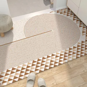 Tappeto da pavimento geometrico moderno per ingresso, zerbino resistente allo sporco.